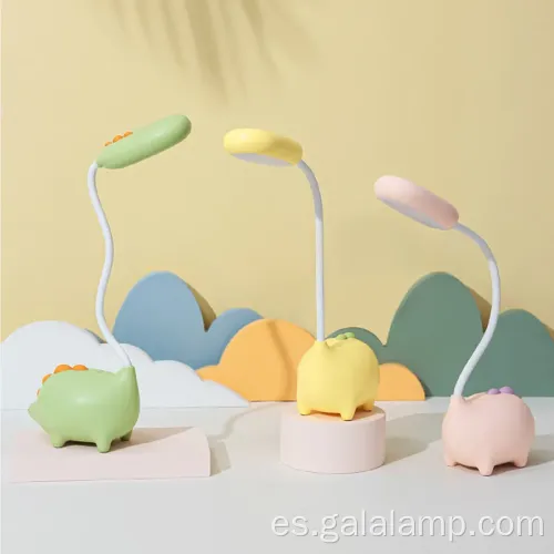 Adorable lámpara de escritorio de dinosaurio con carga USB